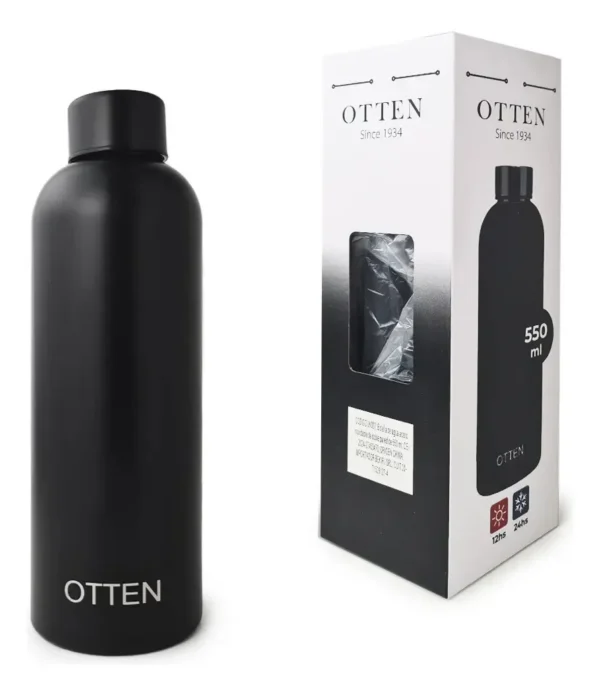 01247OTT0011-3 BOTELLA TERMICA DEPORTIVA - AC. INOX 550 ML - NEGRO