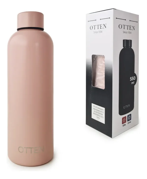 01247OTT0015-6 BOTELLA TERMICA DEPORTIVA - AC. INOX 550 ML - BEIGE