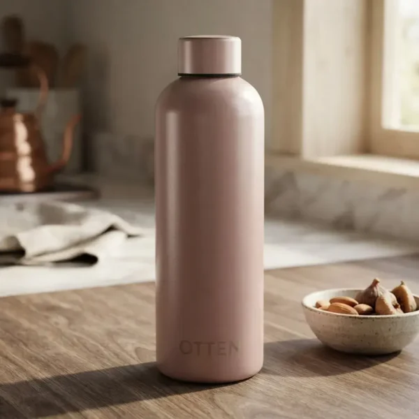 01247OTT0015-7 BOTELLA TERMICA DEPORTIVA - AC. INOX 550 ML - BEIGE