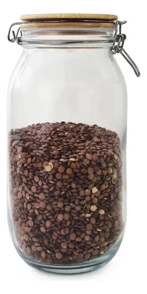 FRASCO VIDRIO CIERRE HERMETICO TAPA BAMBU 2.2 L