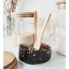 FRASCO HERMETICO VIDRIO CON TAPA CUCHARA BAMBU 700 ML