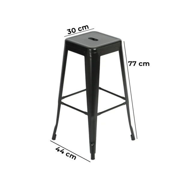 BANQUETA ALTA DE HIERRO TIPO INDUSTRIAL 77 CM