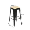BANQUETA ALTA DE HIERRO TIPO INDUSTRIAL 76 CM