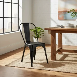 SILLA HIERRO TIPO INDUSTRIAL C/RESPALDO