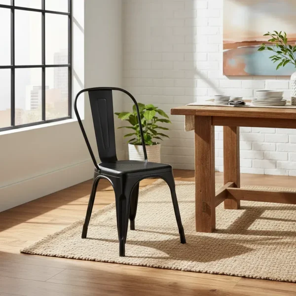 SILLA HIERRO TIPO INDUSTRIAL C/RESPALDO