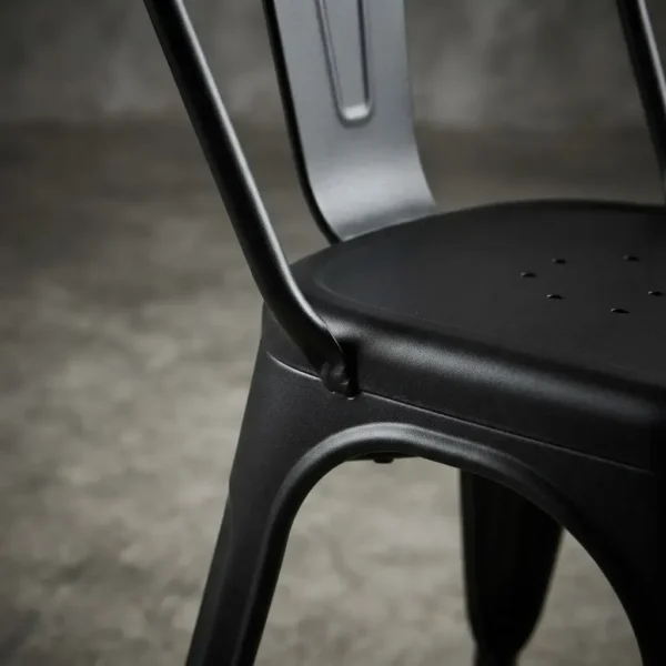 SILLA HIERRO TIPO INDUSTRIAL C/RESPALDO
