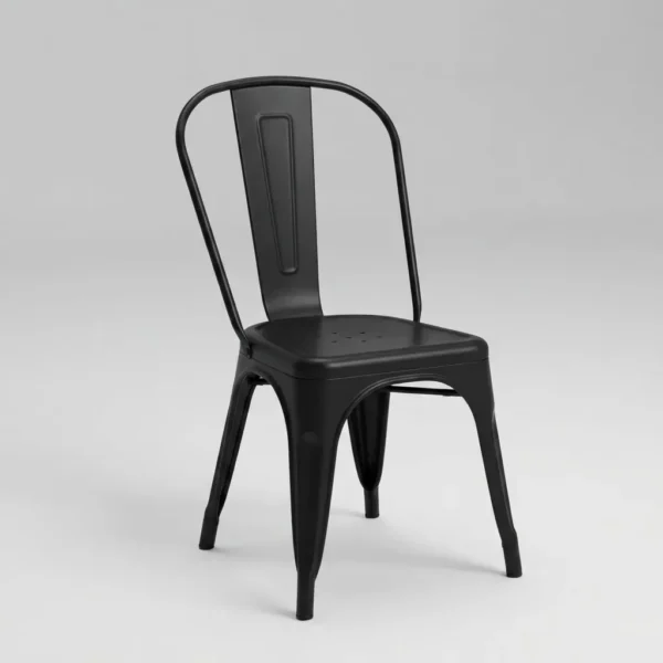 SILLA HIERRO TIPO INDUSTRIAL C/RESPALDO