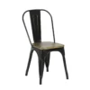 SILLA HIERRO MADERA TIPO INDUSTRIAL C/RESPALDO