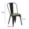 SILLA HIERRO MADERA TIPO INDUSTRIAL C/RESPALDO