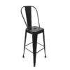 BANQUETA SILLA HIERRO CON RESPALDO 76 CM