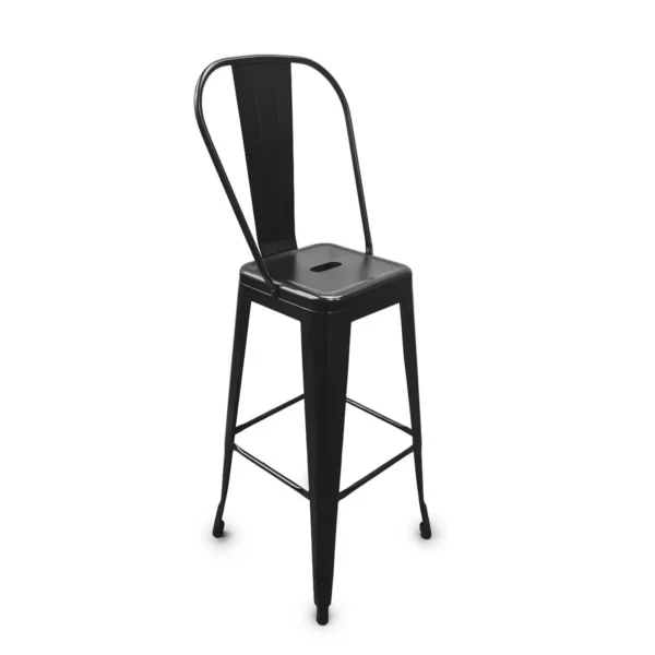 BANQUETA SILLA HIERRO CON RESPALDO 76 CM