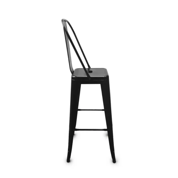 BANQUETA SILLA HIERRO CON RESPALDO 76 CM