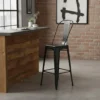 BANQUETA SILLA HIERRO CON RESPALDO 76 CM