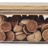 FRASCO ACRILICO CUADRADO CON TAPA DE BAMBU 400 ML
