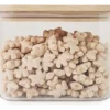 FRASCO ACRILICO CUADRADO CON TAPA DE BAMBU 600 ML