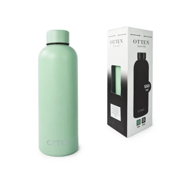 BOTELLA_VK007_VERDE_MEDIDA_2 BOTELLA TERMICA DEPORTIVA - AC. INOX 550 ML - VERDE