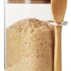 FRASCO HERMETICO CUADRADO CON TAPA CUCHARA BAMBU 1.08 LTS