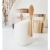 FRASCO HERMETICO CUADRADO CON TAPA CUCHARA BAMBU 1.35 LTS