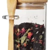 FRASCO HERMETICO CUADRADO CON TAPA CUCHARA BAMBU 320 ML