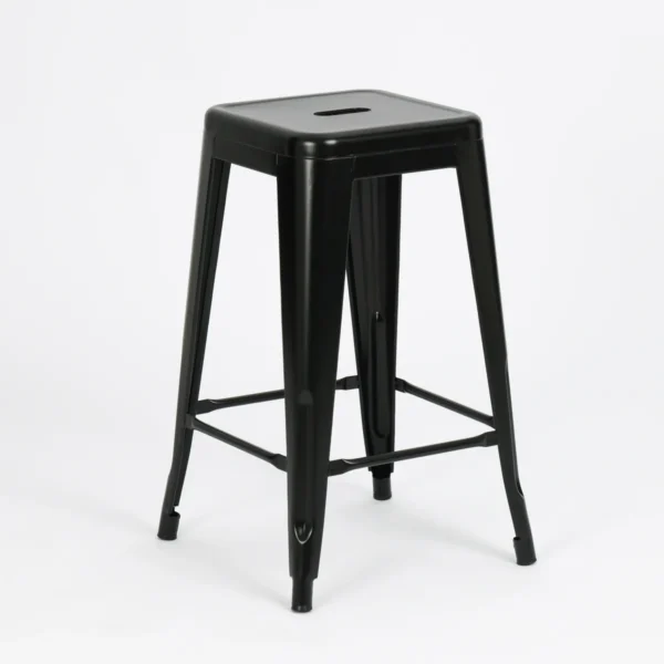 BANQUETA ALTA DE HIERRO TIPO INDUSTRIAL 75 CM