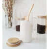 FRASCO HERMETICO VIDRIO CON TAPA CUCHARA BAMBU 850 ML