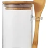 FRASCO HERMETICO VIDRIO CON TAPA CUCHARA BAMBU 300 ML
