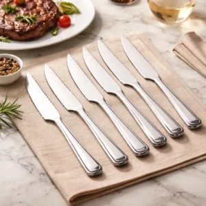 01014DUN0445-5 CUCHILLO CARNE - AMBAR