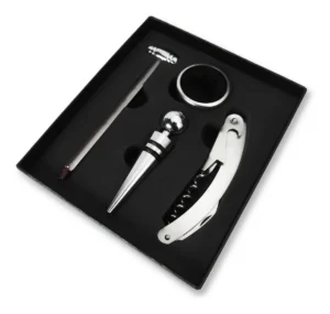 01014DUN366-1 SET VINO 4 PZS CAJA REGALO