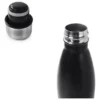 BOTELLA DE AGUA - AC. INOX 500 ML - DOBLE PARED DE ACERO - NEGRO
