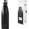 BOTELLA DE AGUA - AC. INOX 500 ML - DOBLE PARED DE ACERO - NEGRO
