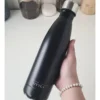 BOTELLA DE AGUA - AC. INOX 500 ML - DOBLE PARED DE ACERO - NEGRO