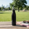 BOTELLA DE AGUA - AC. INOX 500 ML - DOBLE PARED DE ACERO - NEGRO