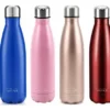 BOTELLA DE AGUA - AC. INOX 500 ML - DOBLE PARED DE ACERO - NEGRO