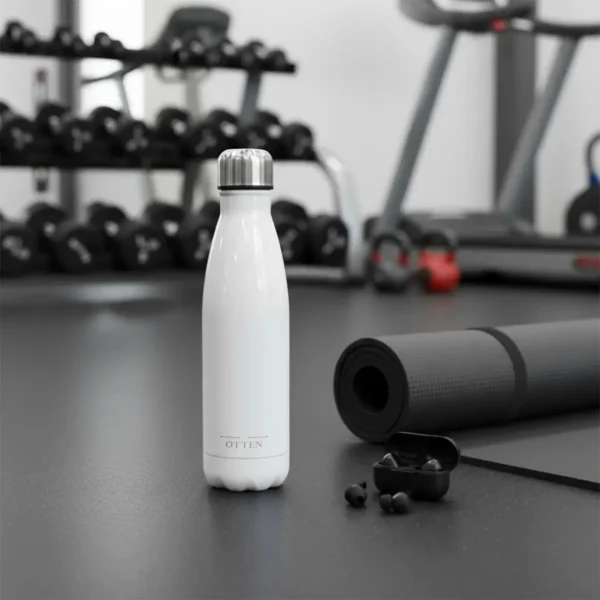 BOTELLA DE AGUA - AC. INOX 500 ML - DOBLE PARED DE ACERO - BLANCO