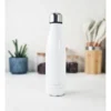 BOTELLA DE AGUA - AC. INOX 500 ML - DOBLE PARED DE ACERO - BLANCO