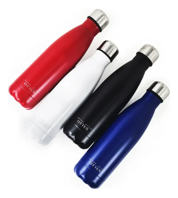 BOTELLA DE AGUA - AC. INOX 500 ML - DOBLE PARED DE ACERO - BLANCO