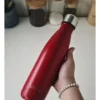 BOTELLA DE AGUA - AC. INOX 500 ML - DOBLE PARED DE ACERO - ROJO