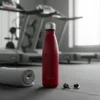 BOTELLA DE AGUA - AC. INOX 500 ML - DOBLE PARED DE ACERO - ROJO