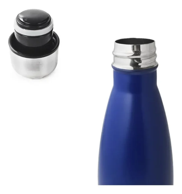 BOTELLA DE AGUA - AC. INOX 500 ML - DOBLE PARED DE ACERO - AZUL
