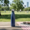 BOTELLA DE AGUA - AC. INOX 500 ML - DOBLE PARED DE ACERO - AZUL