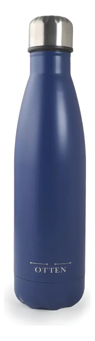 BOTELLA DE AGUA - AC. INOX 500 ML - DOBLE PARED DE ACERO - AZUL