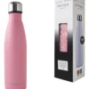 BOTELLA DE AGUA - AC. INOX 500 ML - DOBLE PARED DE ACERO - ROSA