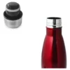 BOTELLA DE AGUA - AC. INOX 500 ML - DOBLE PARED DE ACERO - ROJO METALIZADO