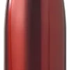 BOTELLA DE AGUA - AC. INOX 500 ML - DOBLE PARED DE ACERO - ROJO METALIZADO