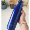 BOTELLA DE AGUA - AC. INOX 500 ML - DOBLE PARED DE ACERO - AZUL METALIZADO