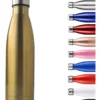 BOTELLA DE AGUA - AC. INOX 500 ML - DOBLE PARED DE ACERO - DORADA