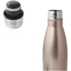 BOTELLA DE AGUA - AC. INOX 500 ML - DOBLE PARED DE ACERO - ROSA METALIZADO