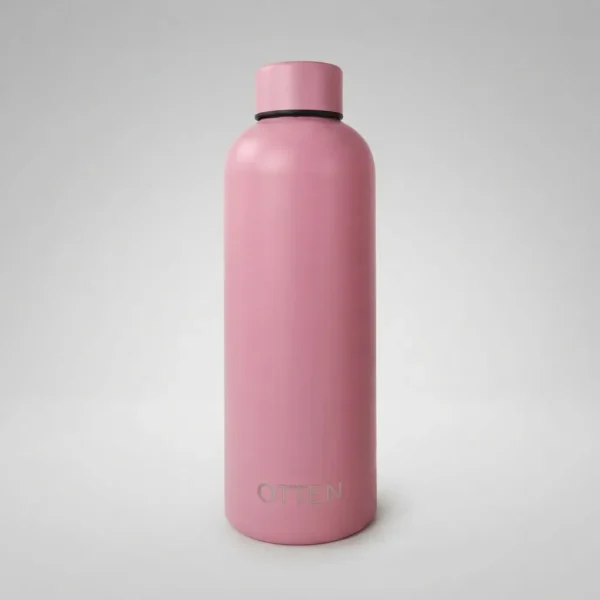 BOTELLA DE AGUA - AC. INOX 550 ML - DOBLE PARED DE ACERO - ROSA