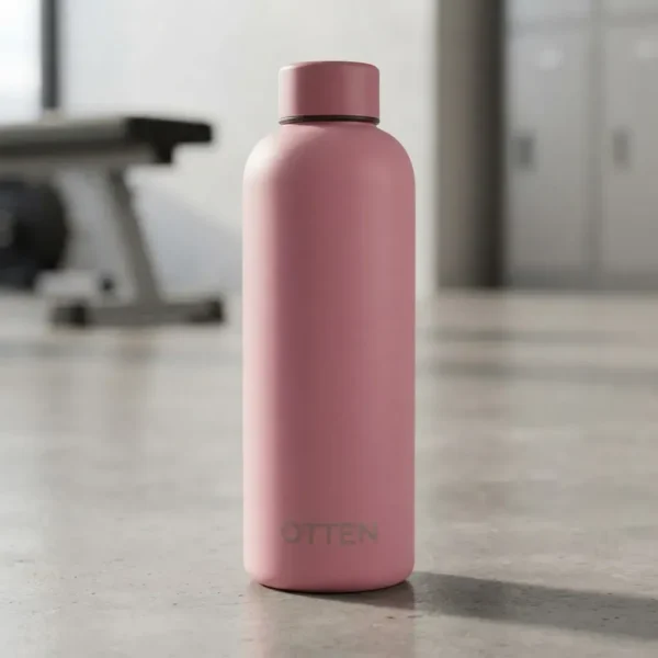 BOTELLA DE AGUA - AC. INOX 550 ML - DOBLE PARED DE ACERO - ROSA