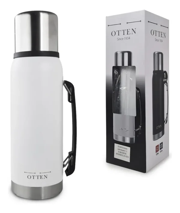 01247OTT0017-2 TERMO - AC.INOX 1 L - DOBLE PARED DE ACERO - BLANCO